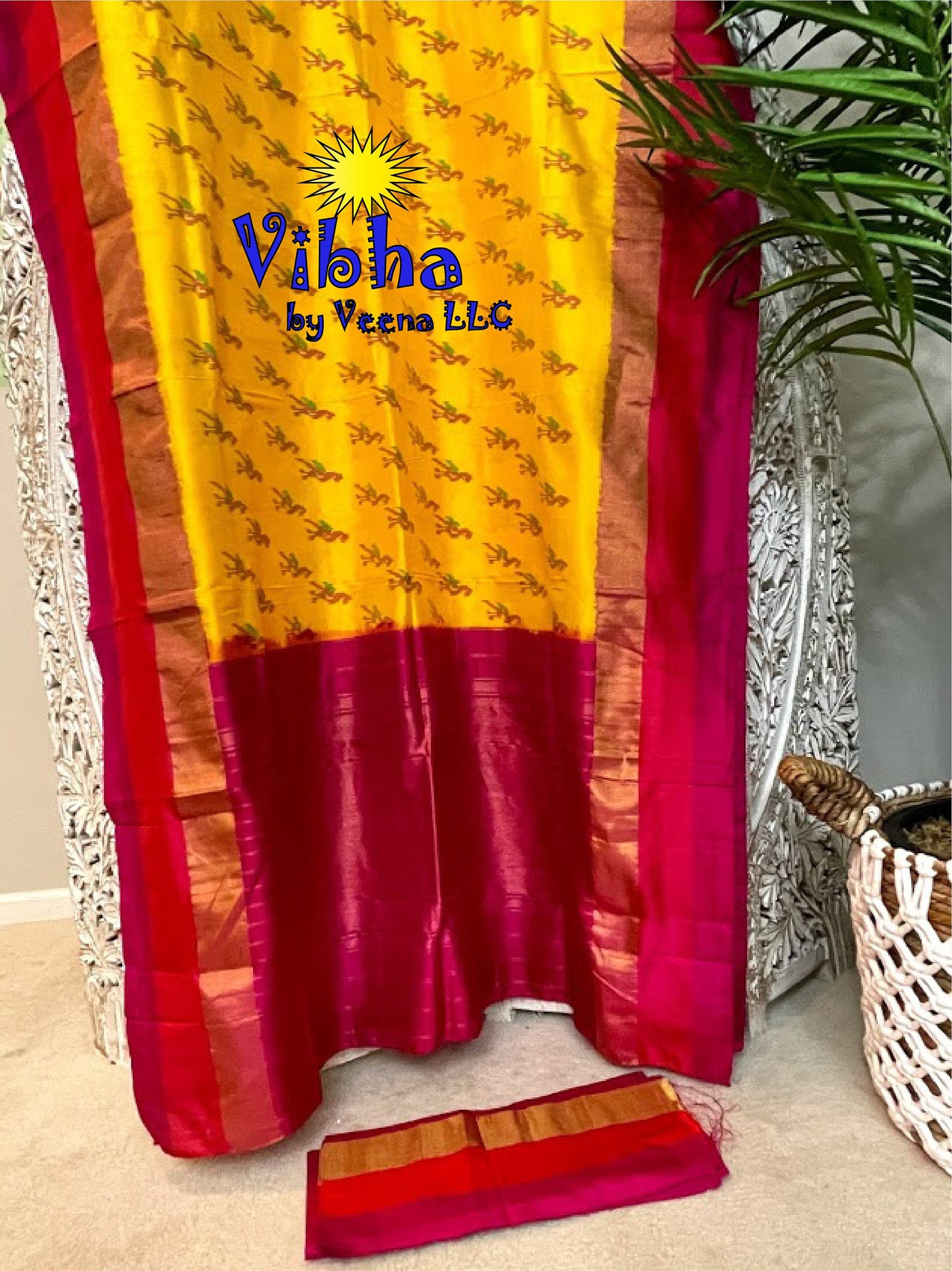Pochampally Silk saree|Pochampally double ikkat handwoven saree|Silk saree|Ikkat Silk Saree|Pochampally ikkat saree|Pochampally silk saree - Vibha By Veena