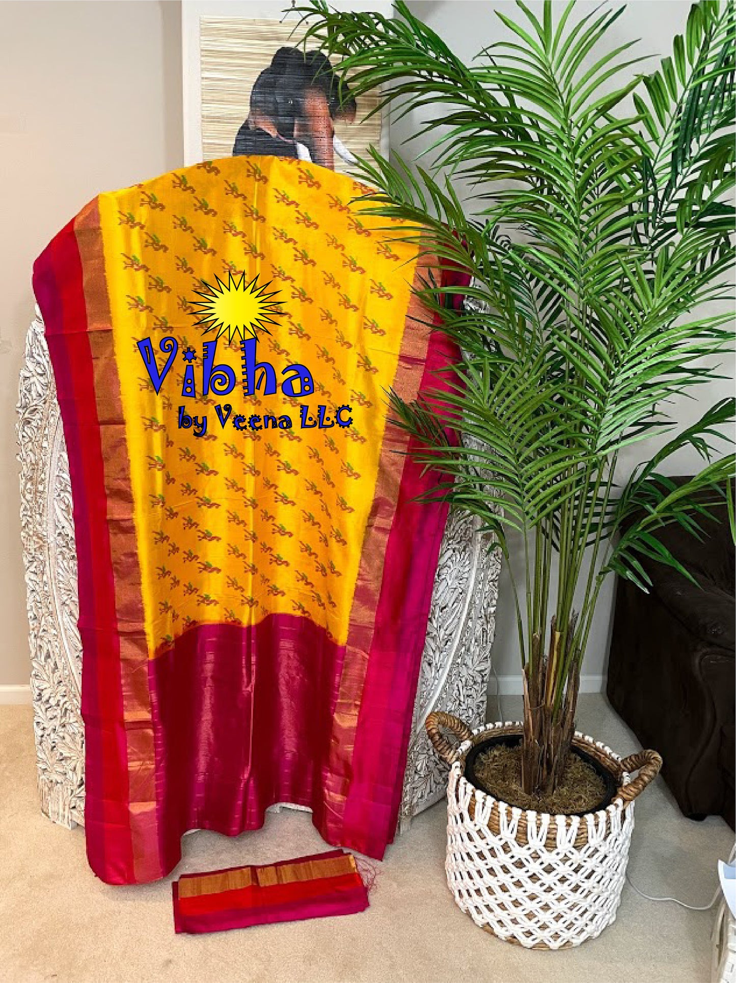 Pochampally Silk saree|Pochampally double ikkat handwoven saree|Silk saree|Ikkat Silk Saree|Pochampally ikkat saree|Pochampally silk saree - Vibha By Veena