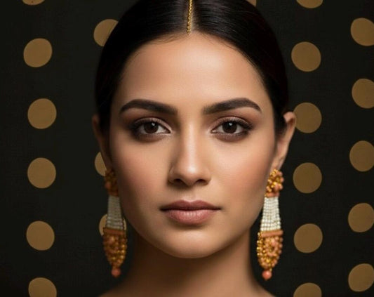 Chandbali Earrings & Mang Tikka Set - Vibha By Veena